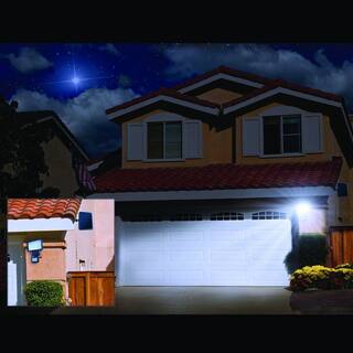 NATURE POWER 60 Integrated LED Black Outdoor Solar Powered Motion Activated Security FloodLight 22050