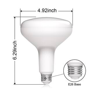 EcoSmart 75-Watt Equivalent BR40 Dimmable ENERGY STAR LED Light Bulb Bright White (2-Pack) BR40-1D 12W E26 120V 3000K