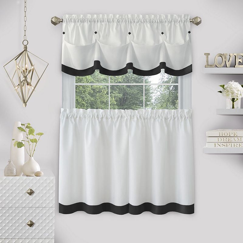 Achim Lana Window Curtain Tier Pair and Valance Set