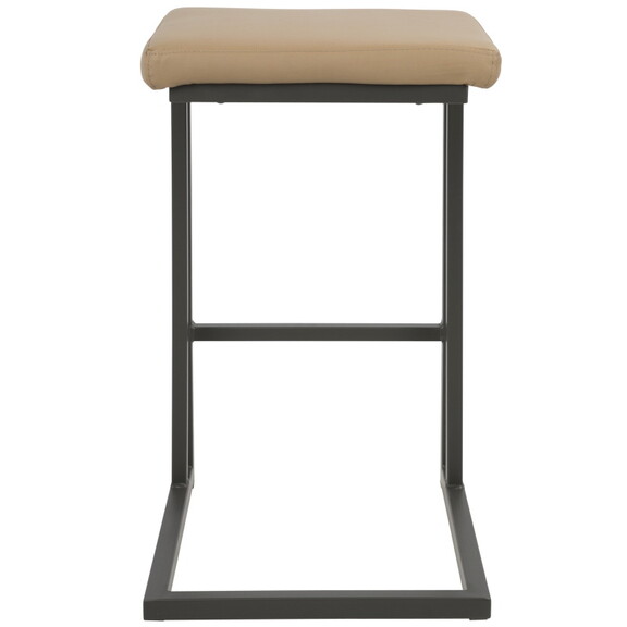 Roman Industrial Counter Stool in Grey and Camel F...