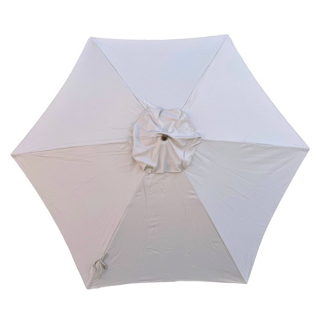 Tropishade 9 x27 Round Lighted Patio Umbrella Cream