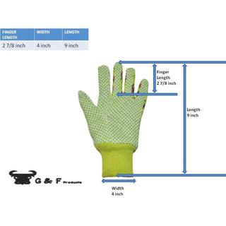 G  F Products Medium GreenRedBlue Women Soft Jersey Garden Gloves (3-Pair) 1852-3