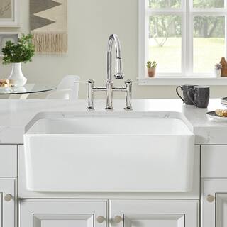 Blanco CERANA 30 in. Farmhouse Apron-Front Single Bowl White Fireclay Kitchen Sink 525010