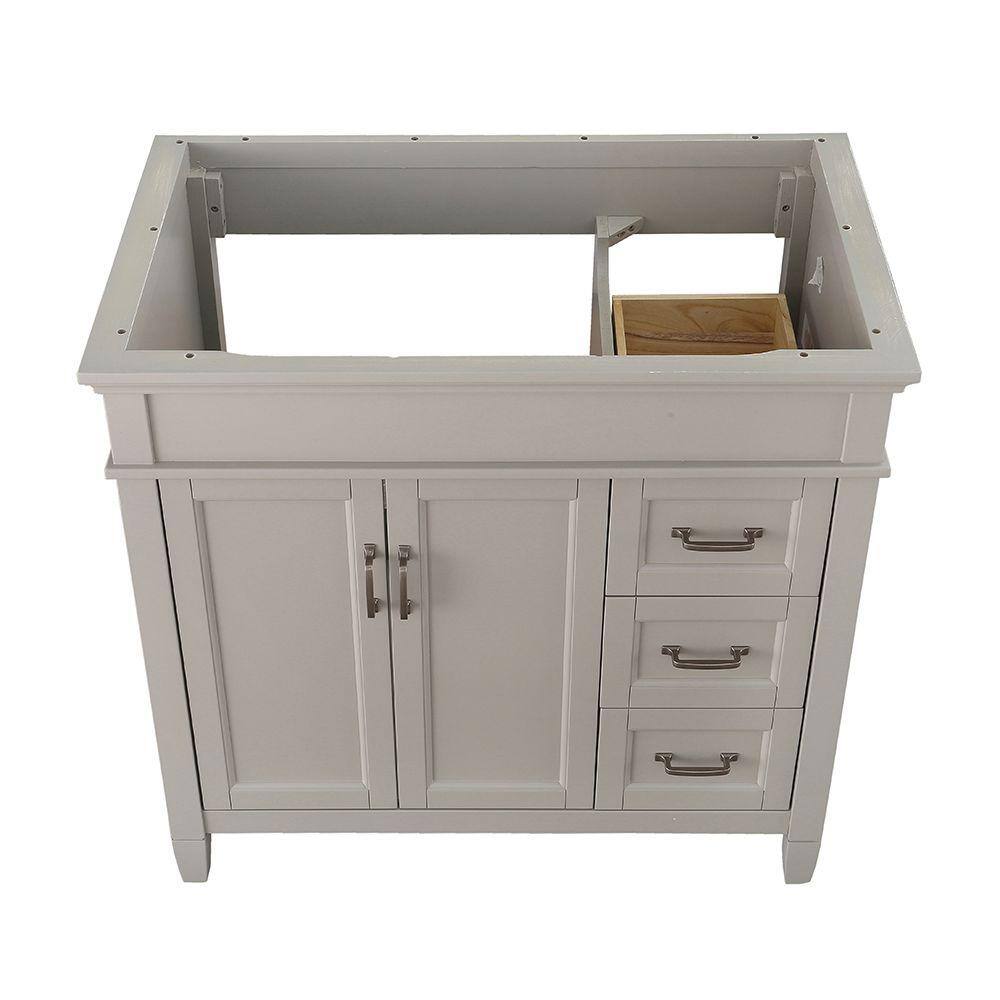 Home Decorators Collection Ashburn 36 in. W x 21.75 in. D Vanity Cabinet in Grey ASGRA3621DR