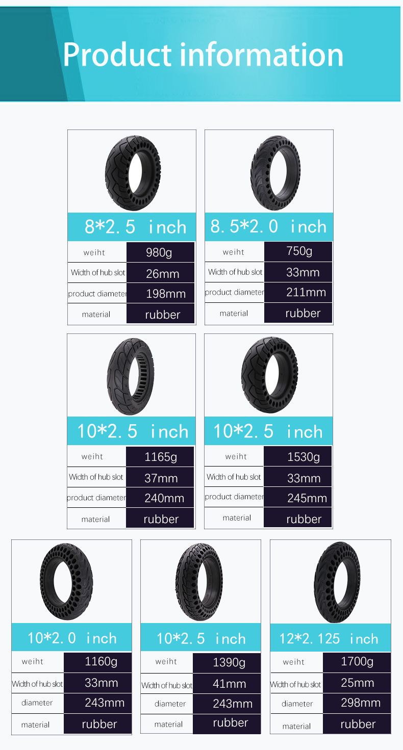 Hot sell 8 inch  electric scooter honeycomb solid tire 8X2.125 explosion proof  tire fit for Xiaomi NANBO 9 ES1/2/4