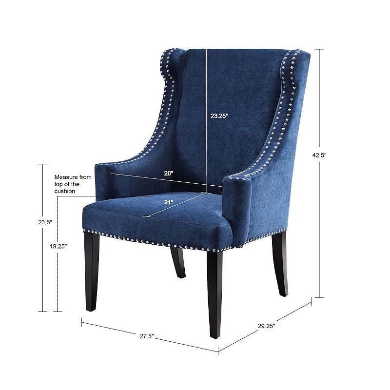 Madison Park Marcel High Back Wing Accent Chair