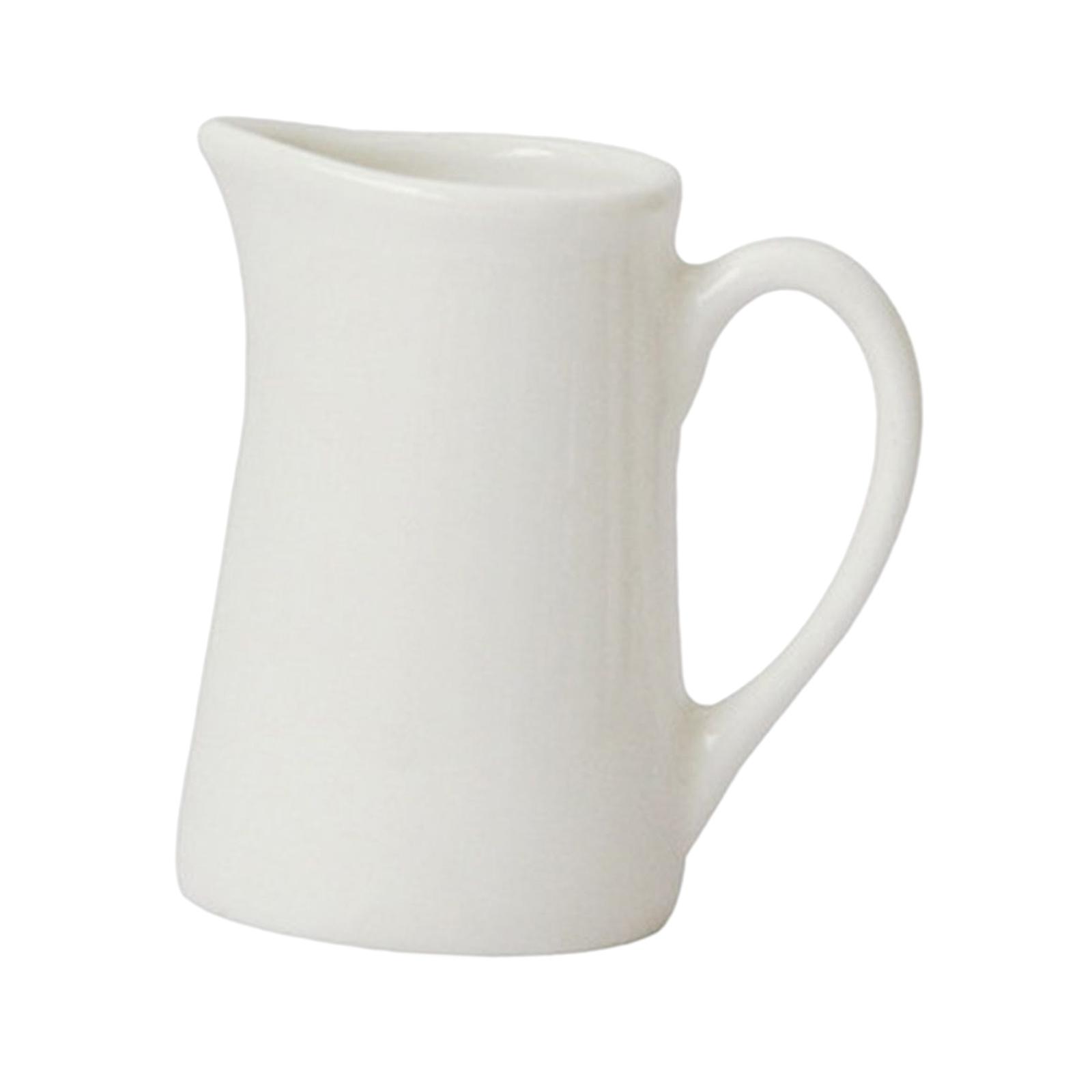 Ceramic Cream Jugs White Porcelain Classic Creamers Coffee and Tea Sugar