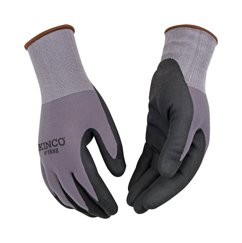 Kinco Men\u0027s Indoor/Outdoor Palm Gloves Black/Gray M 1 pair