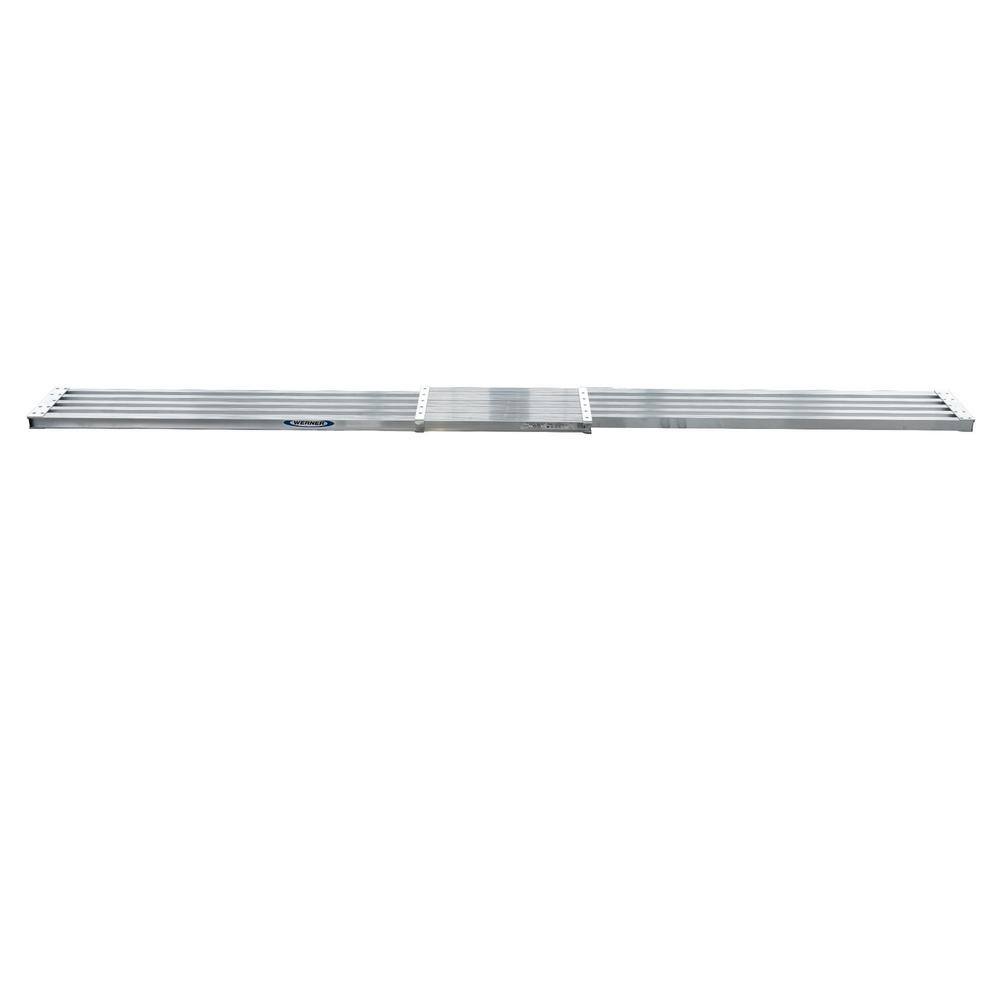 Werner 8 ft. - 13 ft. Aluminum Extension Plank with 250 lb. Load Capacity PA208