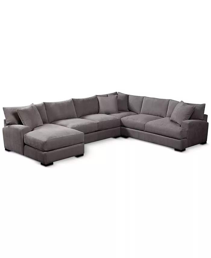 Furniture Rhyder 4-Pc. 112 Fabric Sectional Sofa with Chaise