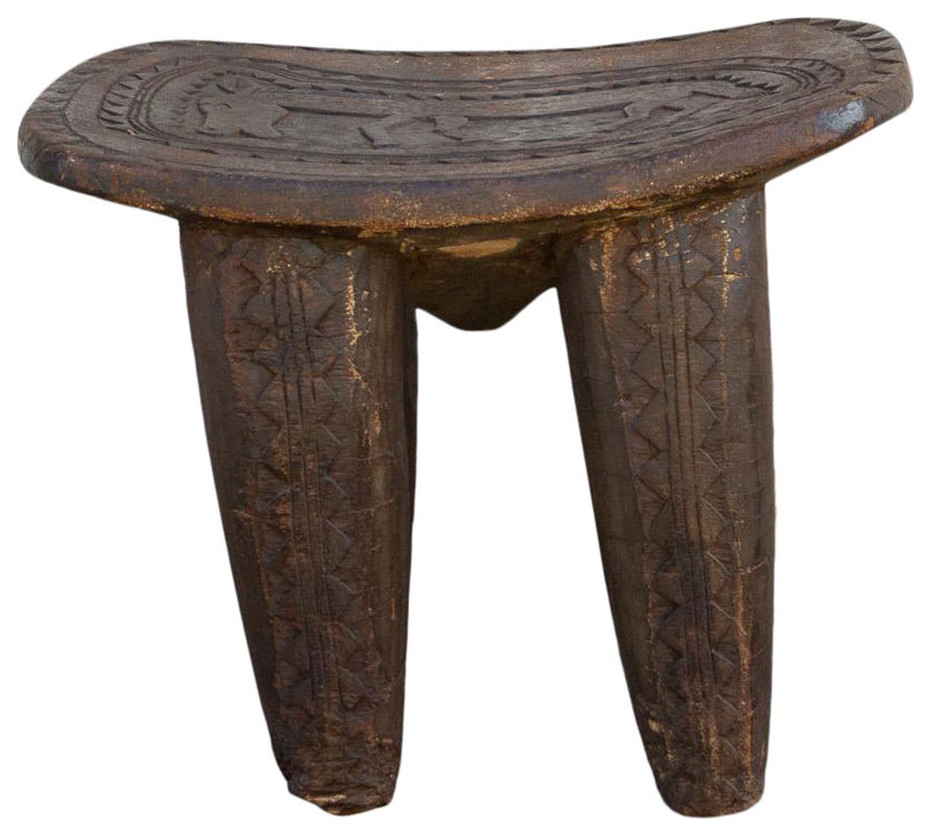 Primitive African Donkey Carved Senufo Table   Southwestern   Side Tables And End Tables   by De cor  Houzz