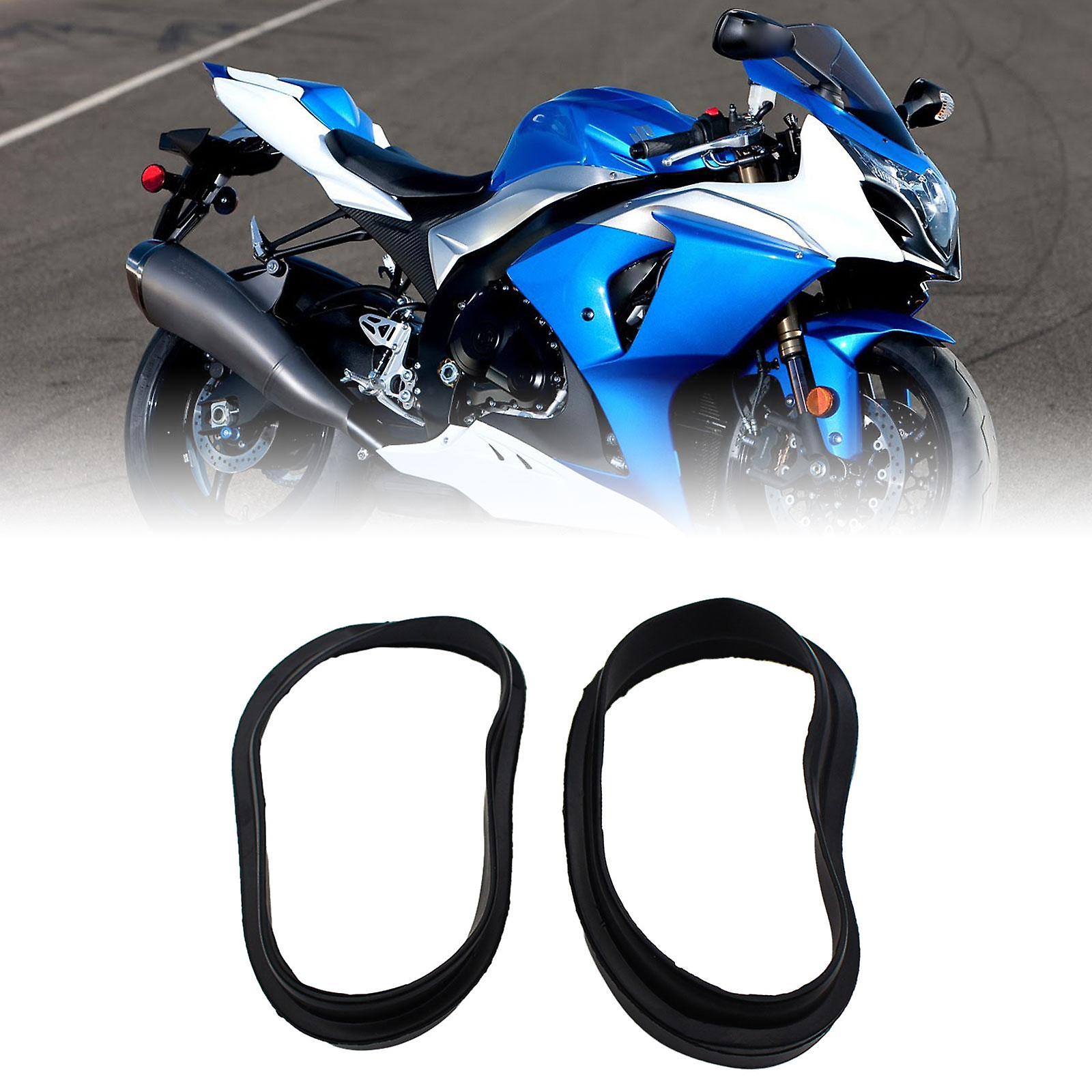 2pcs Air Intake Duct Rubber Boots Easy Installation For Suzuki Gsxr1000