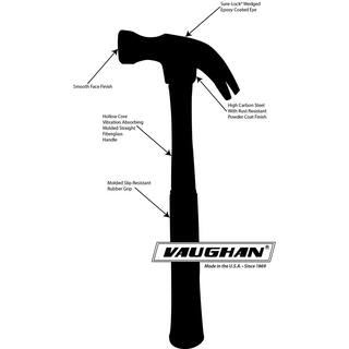 Vaughan 16 oz. Carbon Steel Nail Hammer with 13 in. Fiberglass Handle FS16