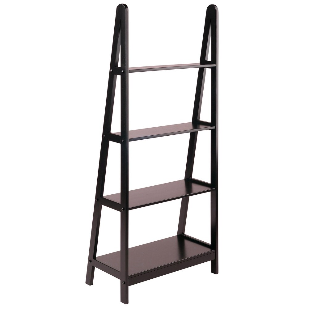 Avalon 4 Tier A Frame Shelf  Espresso   24.96 x 12.91 x 58.43 inches