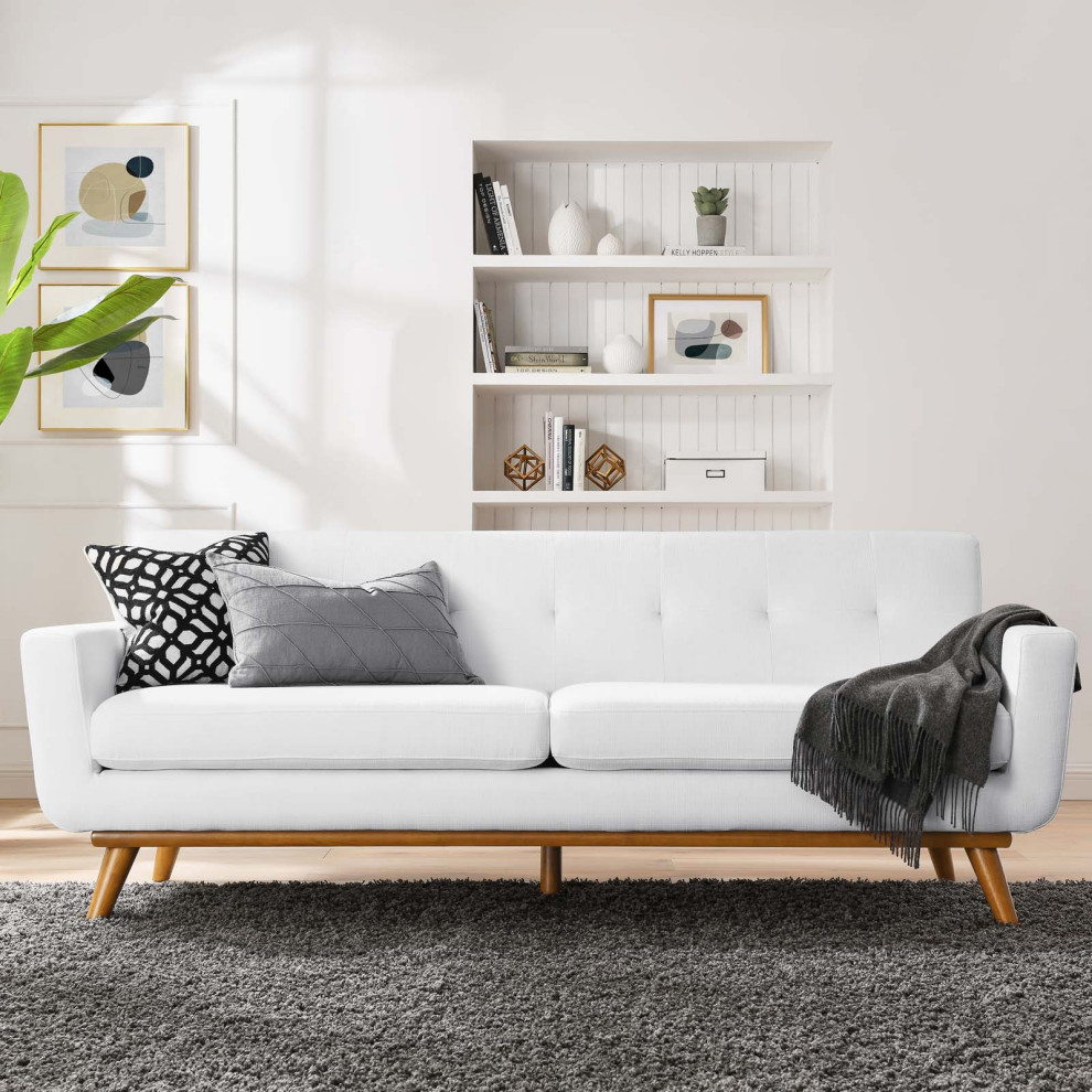 Sofa  Fabric  White  Modern  Living Lounge Room Hotel Lobby Hospitality   Modern   Sofas   by House Bound  Houzz