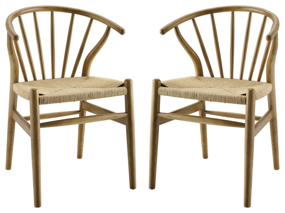 Flourish Spindle Wood Dining Side Chair Set of 2   Beach Style   Dining Chairs   by Modway  Houzz