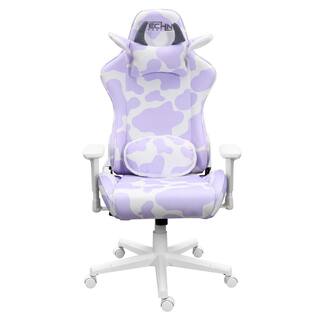 Techni Sport Cow Series TS85 Lavender Gaming Chair with Adjustable Arms RTA-TS85-LAV