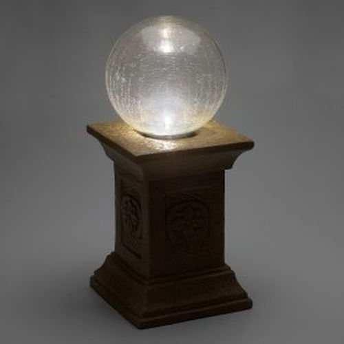 Crackled Glass Solar Gazing Ball - Dual Mode