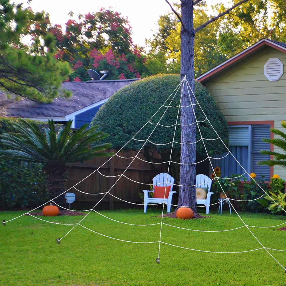 Yescom Halloween Spider Web Giant Fake Cobwebs 16x16 Ft White