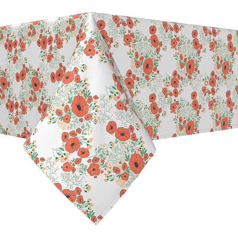 Square Tablecloth， 100% Polyester， 60x60， Summer Floral Design