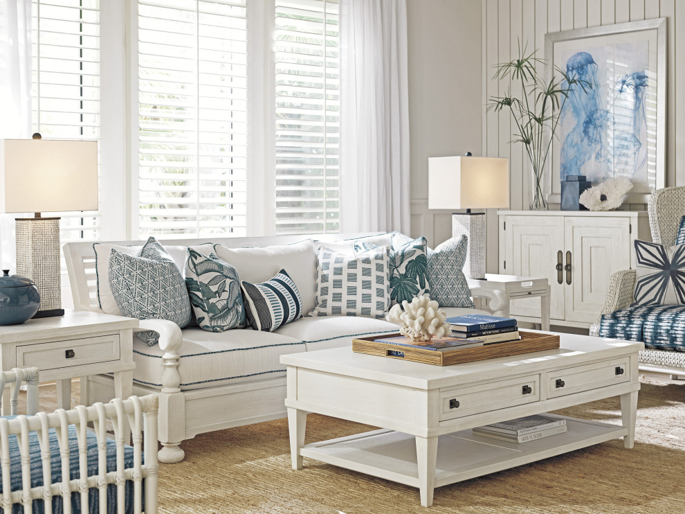 Palm Coast Rectangular Cocktail Table   Beach Style   Coffee Tables   by Lexington Home Brands  Houzz