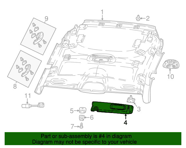 Genuine OE Mopar Sun-Visor - 5SY76PS4AD