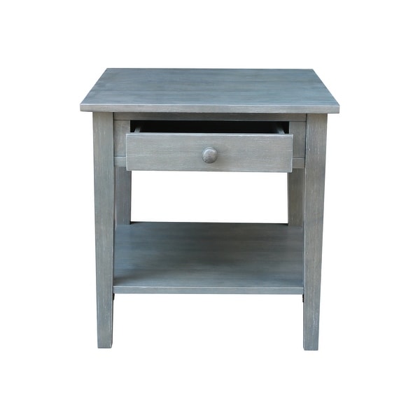 Spencer Square Solid Parawood End Table - 24 in. W x 24 in. D x 25 in. H