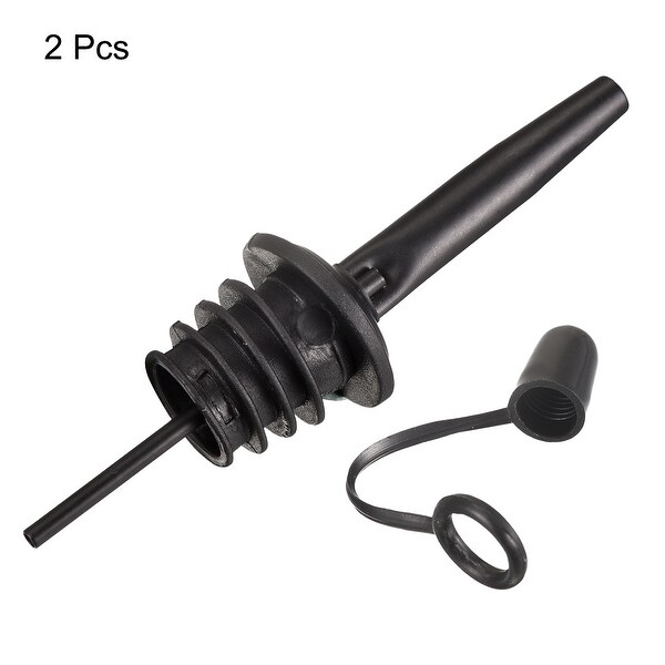 2pcs Stainless Steel Liquor Pourer Wine Oil Bottle Pour Spout - Black Sand