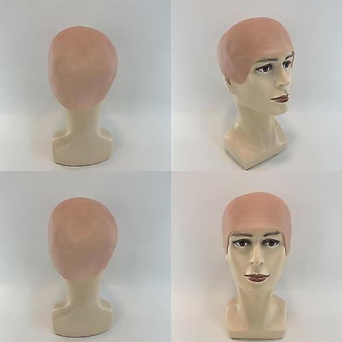 Bald Hat，Wig Bald Hat for Head | Skin-friendly Fake Bald Wig Costume Accessory， Bald Head Props for