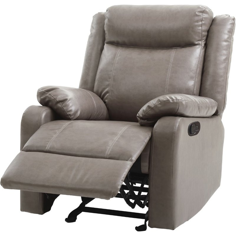 Glory Furniture Ward Faux Leather Rocker Recliner in Dark Brown   Transitional   Recliner Chairs   by Homesquare  Houzz