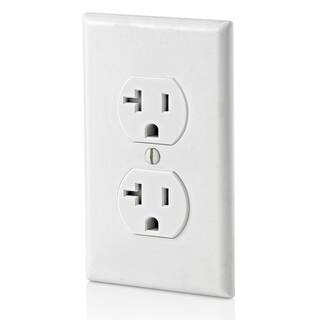 Leviton 20 Amp Residential Grade Self Grounding Tamper Resistant Duplex Outlet White R52-T5820-0WS