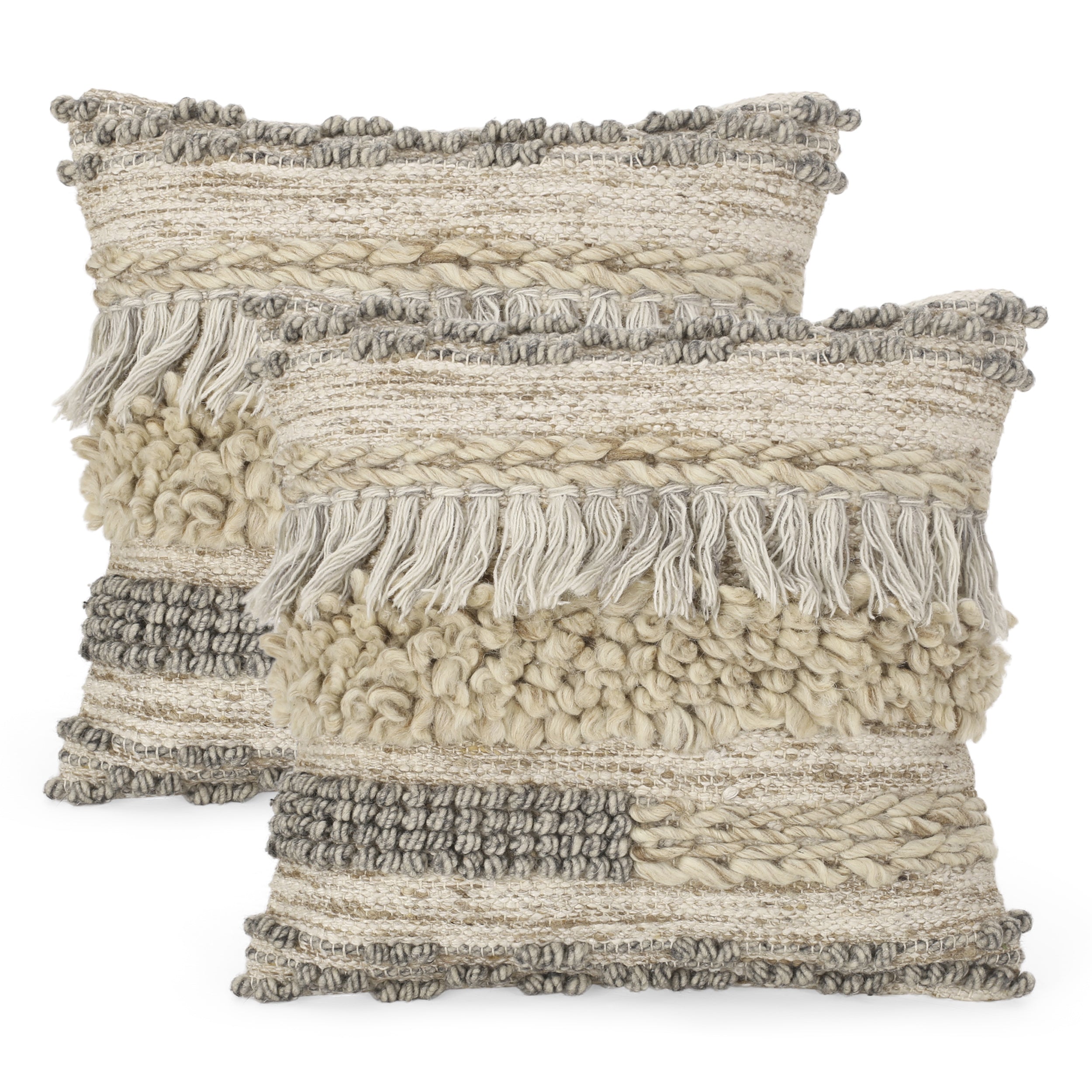 Aldric Hand-Loomed Boho Throw Pillow