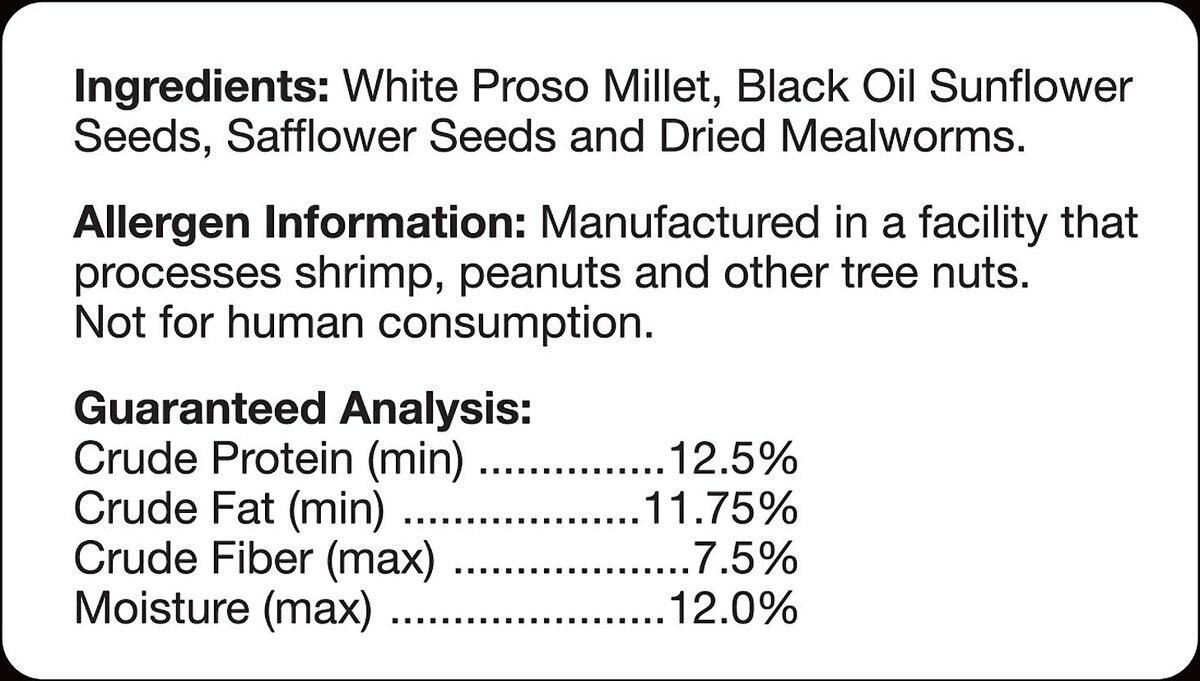 Brown's Bird Lover's Blend Hi-Energy Plus with Mealworms Wild Bird Food