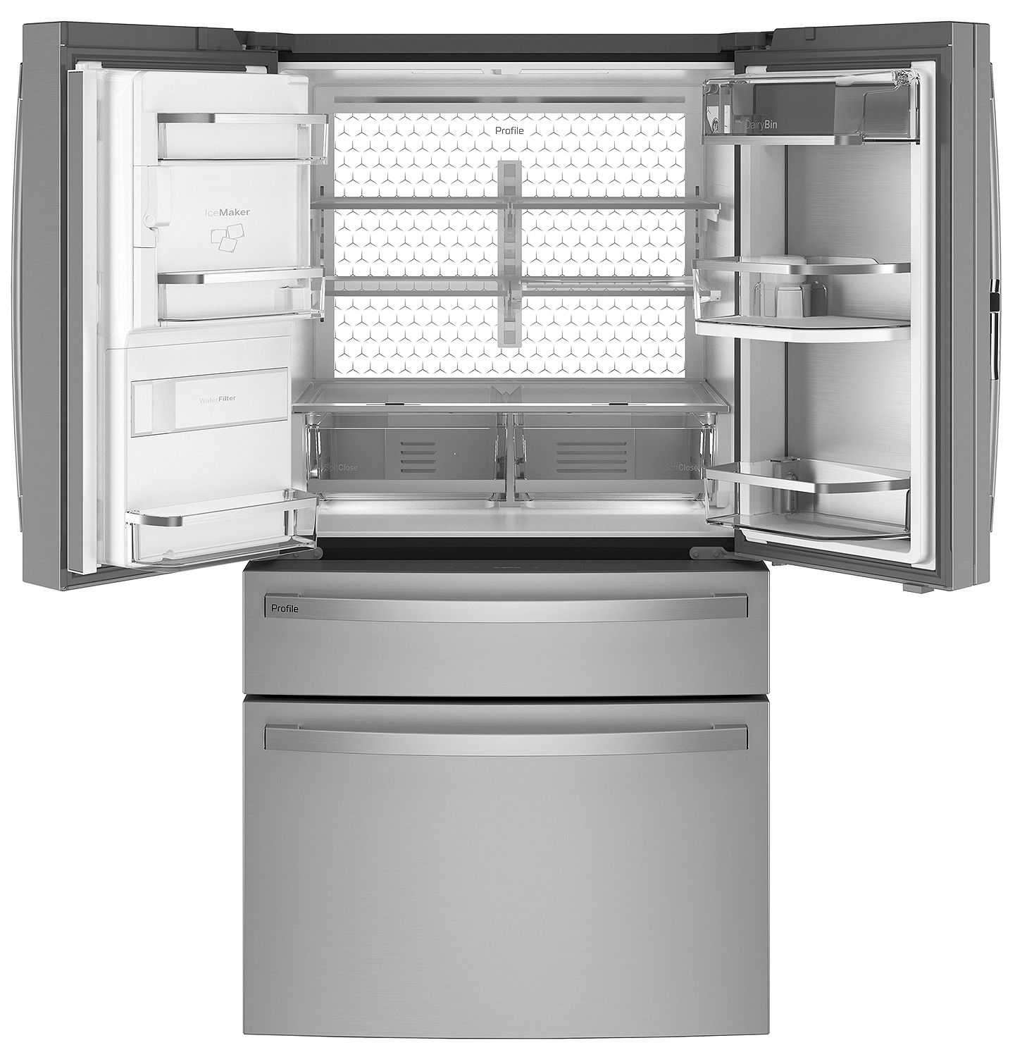 GE Profile 27.9 Cu. Ft. Fingerprint Resistant Stainless Steel Smart 4-Door French-Door Refrigerator With Door In Door