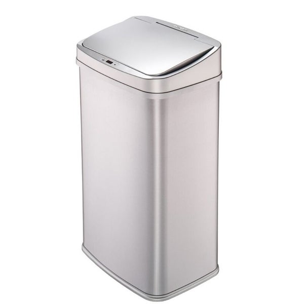 13-Gallon Stainless Steel Kitchen Trash Can with Motion Sensor Lid