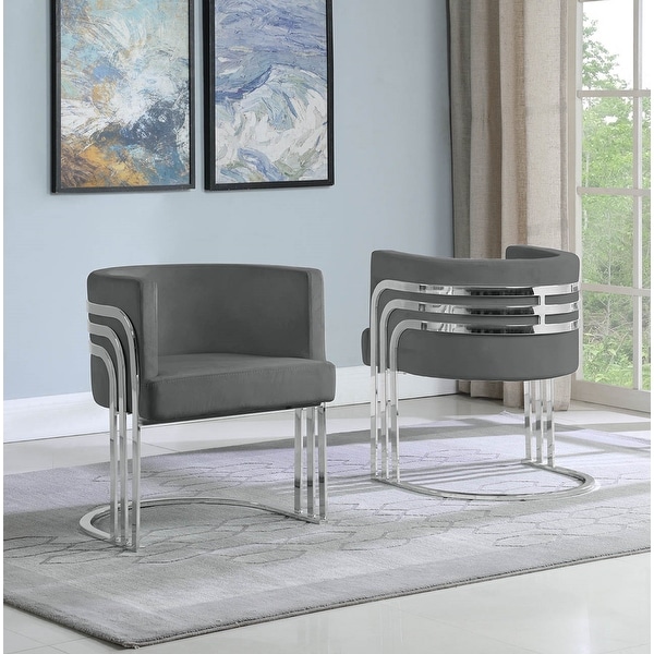 Best Quality Furniture Accent Chairs with Chrome Base (Single)