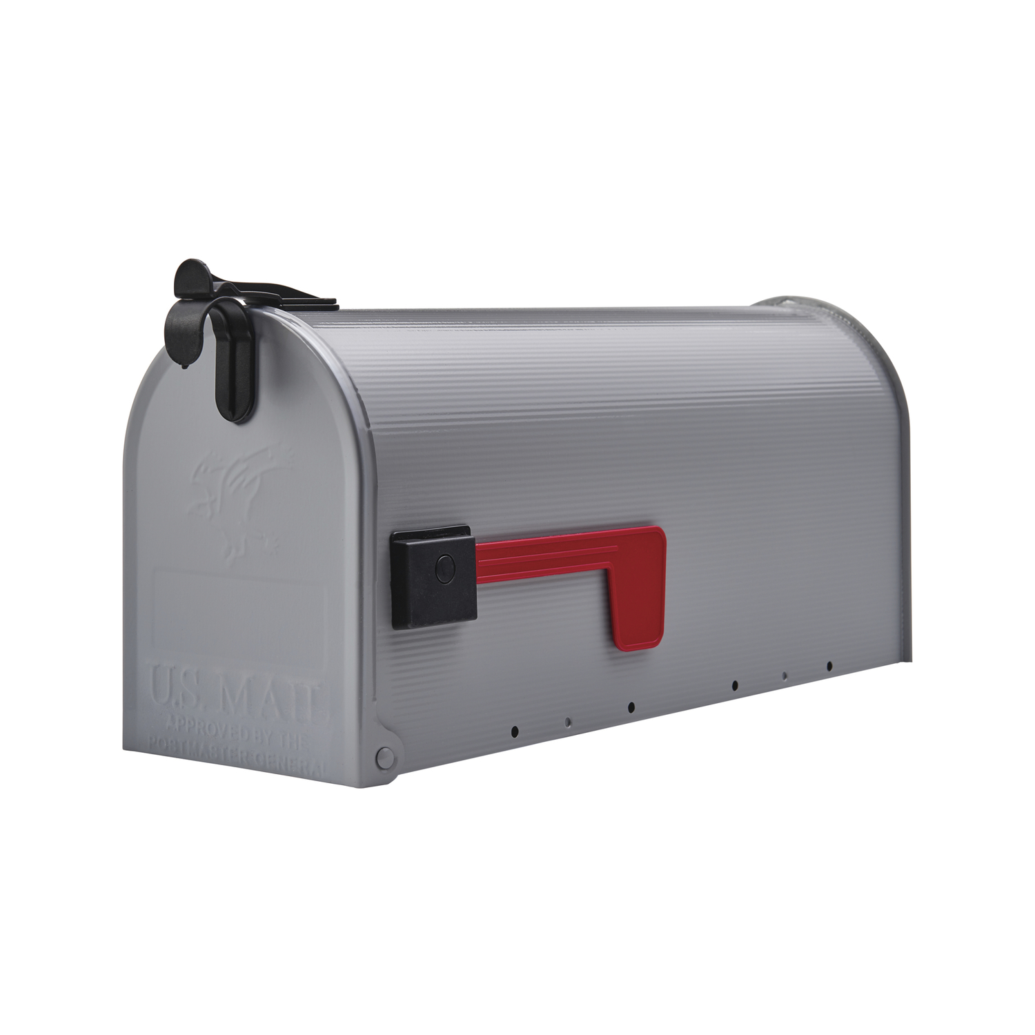 Gibraltar Mailboxes Grayson Classic Galvanized Steel Post Mount Gray Mailbox