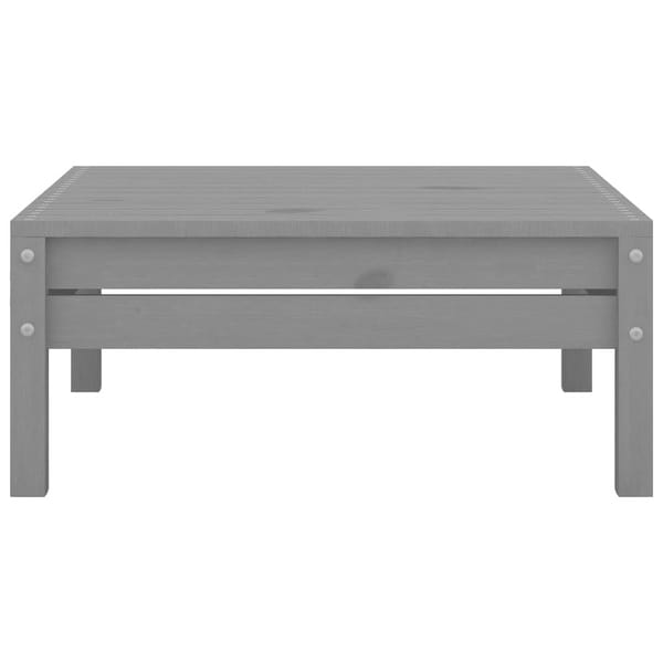 vidaXL Patio Footstool Gray Solid Pinewood