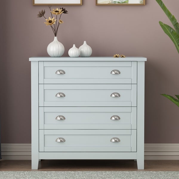 Country 4 Drawer Combo Chest of Drawers Bedroom Storage Cabinet - - 36966265