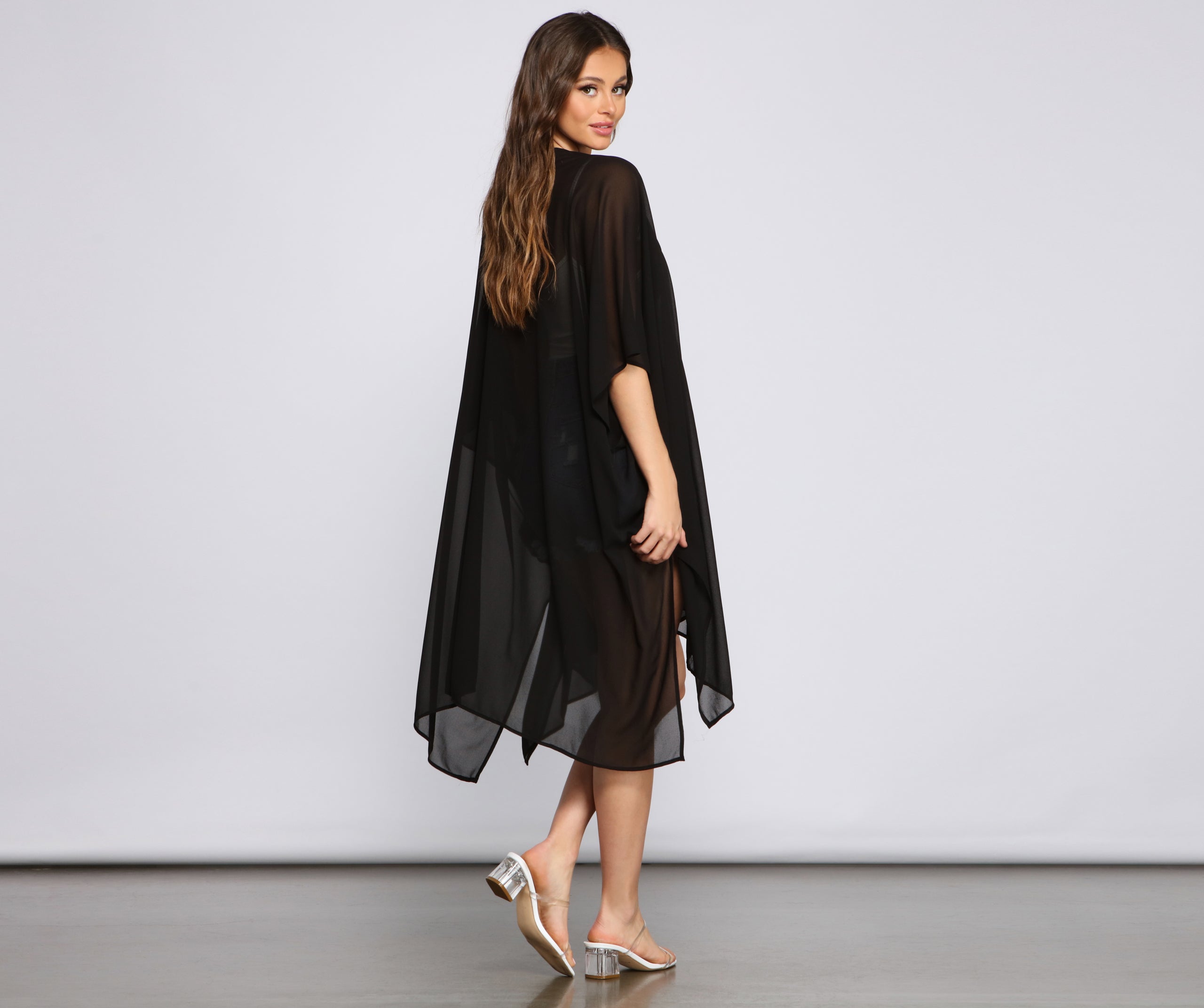 Essential Oversized Chiffon Kimono