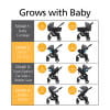 Safety 1ˢᵗ Grow and Go Sprint 8-in-1 Modular Travel System, Alloy