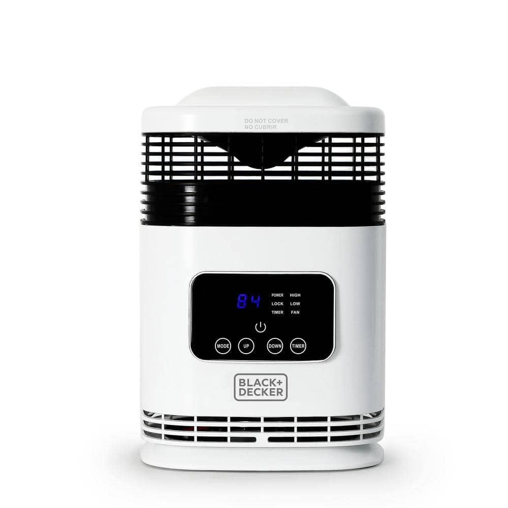 BLACK+DECKER 1500-Watt 360▲ Surround Compact Portable Electric Heater with Digital Display BH1607