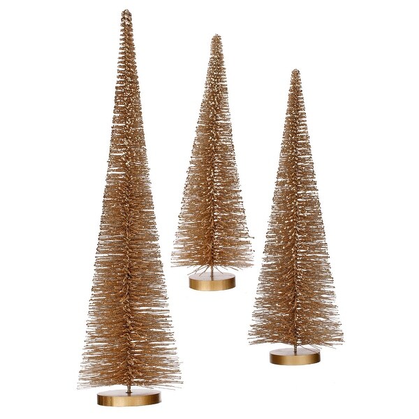 15/18/24 Glitter Bristle Tree Set of 3