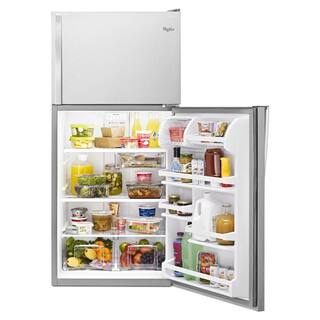 Whirlpool 18.25 cu. ft. Top Freezer Built-In and Standard Refrigerator in Monochromatic Stainless Steel WRT108FFDM