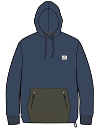 Cliff Recycled Cotton Hoodie - Dark Denim