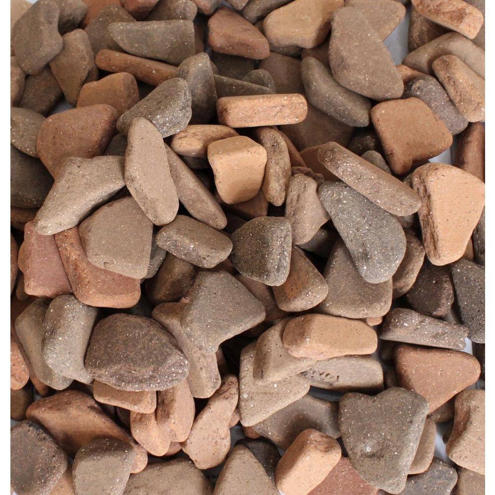 Rock Ranch 0.50 cu. Ft. 40 lbs. 12 in. to 1 in. Tumbled Clay Spanish Style Roof Tile for Landscaping and Gardening TRT-12-1-40
