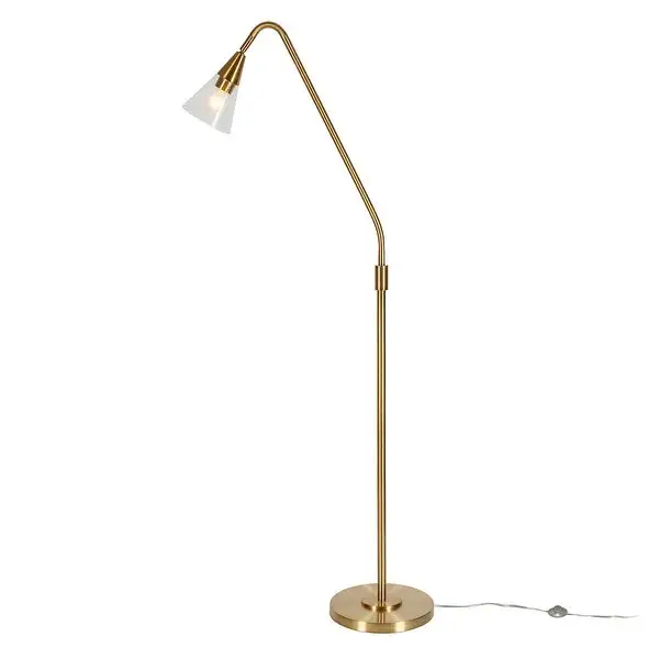 Challice Blackened Bronze Arc Floor Lamp