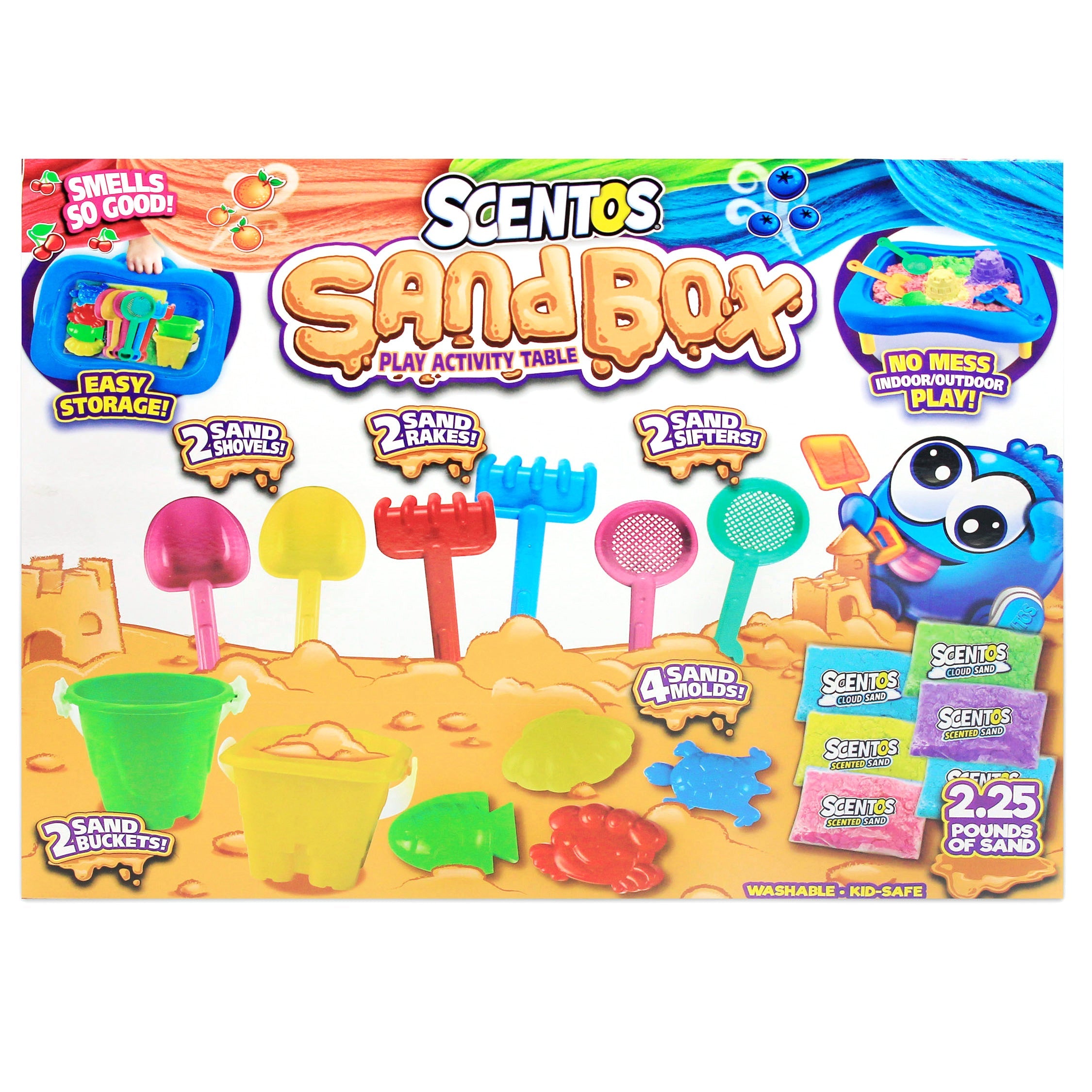 Scentos Scented No Mess Indoor/Outdoor Easy Store Sand Box Toy - 3+