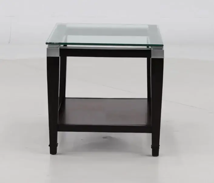 Dunhill Glass Top End Table