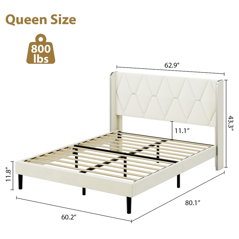 Upholstered Platform Bed Frame